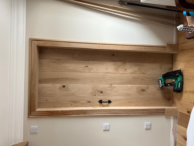 Custom oak door installation